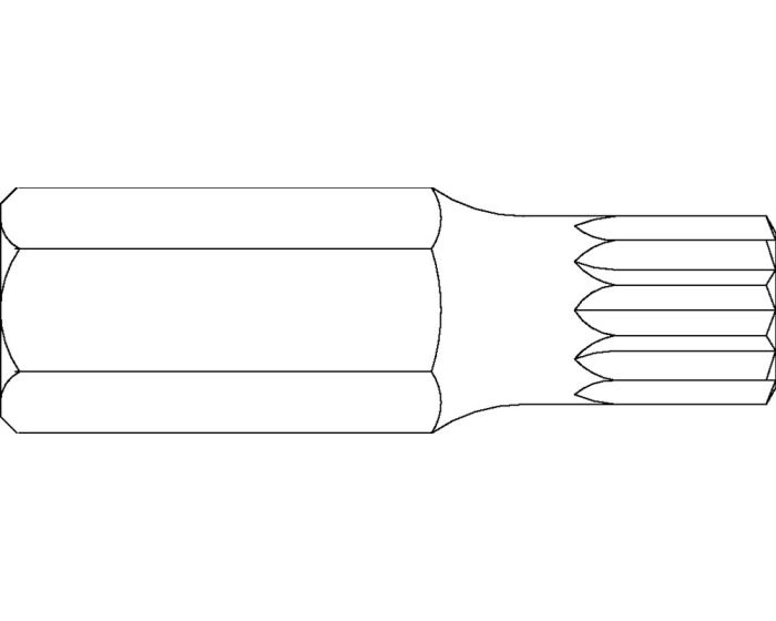 Embout-à-denture-multiple-1/4-"-M5